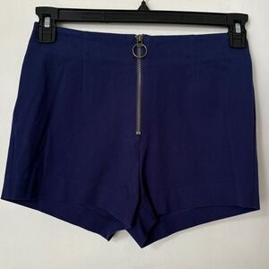 Maeve Anthropologie Women's Size 2 Purple High Waisted Zippered Micro Shorts‎